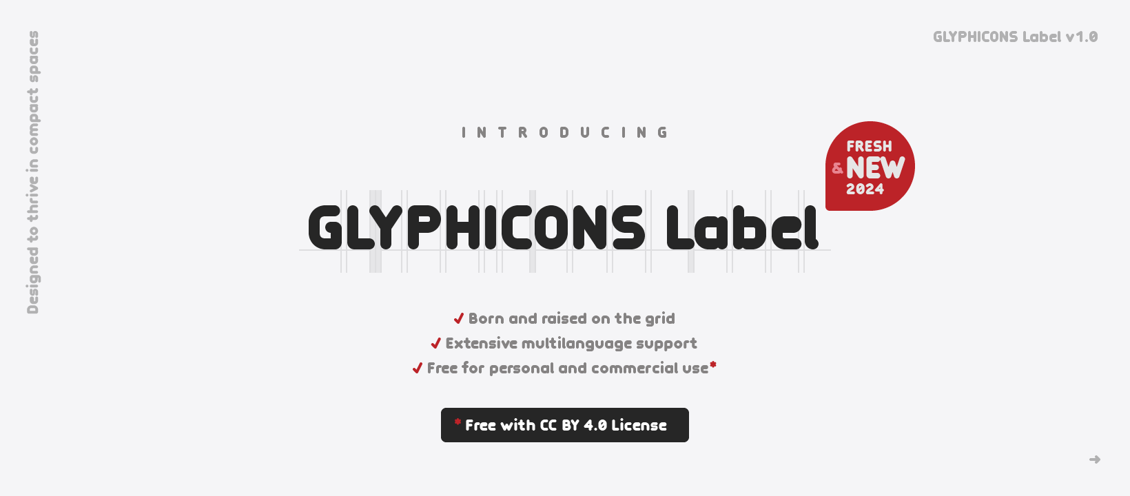 GLYPHICONS Label example