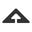 upwards-white-arrow-within-triangle-arrowhead icon