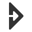 rightwards-white-arrow-within-triangle-arrowhead icon
