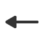 leftwards-arrow-with-small-equilateral-arrowhead icon