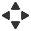 four-directions-equilateral-arrowheads icon