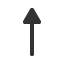 upwards-arrow-with-small-equilateral-arrowhead icon