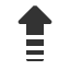 dashed-triangle-headed-upwards-arrow icon