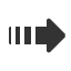 dashed-triangle-headed-rightwards-arrow icon