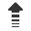 heavy-dashed-triangle-headed-upwards-arrow icon