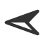 three-d-top-lighted-leftwards-arrow icon