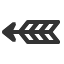 white-feathered-leftwards-arrow icon