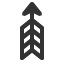white-feathered-upwards-arrow icon