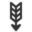white-feathered-downwards-arrow icon