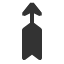 black-feathered-upwards-arrow icon