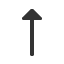 upwards-arrow-with-small-triangle-arrowhead icon