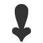 heavy-teardrop-shanked-downwards-arrow icon