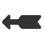 wedge-tailed-leftwards-arrow icon