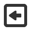 leftwards-square-empty-equilateral-arrow icon
