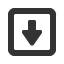 downwards-square-empty-equilateral-arrow icon
