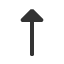 upwards-triangle-headed-arrow-with-narrow-shaft icon