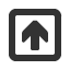 upwards-square-empty-heavy-barb-arrow icon