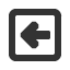 leftwards-square-empty-sans-serif-arrow icon