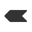 leftwards-finger-post-notched-tail-arrow icon