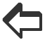 leftwards-top-shaded-white-arrow icon