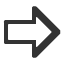 rightwards-right-shaded-white-arrow icon