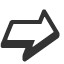 rightwards-back-tilted-shadowed-white-arrow icon