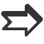notched-upper-right-shadowed-white-rightwards-arrow icon