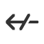 leftwards-arrow-with-stroke icon
