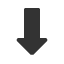 downwards-triangle-headed-arrow-with-heavy-shaft icon