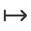 rightwards-arrow-from-bar icon