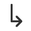 downwards-arrow-with-tip-rightwards icon