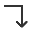 rightwards-arrow-with-corner-downwards icon