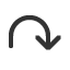 clockwise-top-semicircle-arrow icon