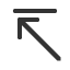 north-west-arrow-to-long-bar icon