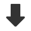 downwards-triangle-headed-arrow-with-very-heavy-shaft icon