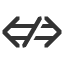 left-right-double-arrow-with-stroke icon