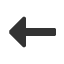 leftwards-arrow-with-medium-triangle-arrowhead icon