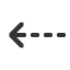 leftwards-dashed-arrow icon