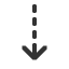 downwards-dashed-arrow icon
