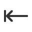 leftwards-arrow-to-bar icon
