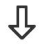 downwards-white-arrow icon