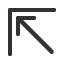 north-west-arrow-to-corner icon