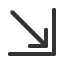 south-east-arrow-to-corner icon