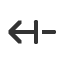leftwards-arrow-with-vertical-stroke icon