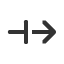 rightwards-arrow-with-vertical-stroke icon