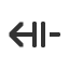 leftwards-arrow-with-double-vertical-stroke icon