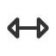 left-right-open-headed-arrow icon