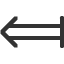 long-leftwards-double-arrow-from-bar icon