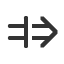 rightwards-double-arrow-with-vertical-stroke icon