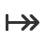 rightwards-two-headed-arrow-from-bar icon